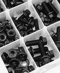 Heavy Duty Flanged Bolts And Nuts Kit Black Alloy Steel Grade 10.9 245 Pieces M6 M8 M10 in box