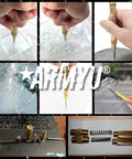 Knock Out Locked Windows Easy With This Heavy Duty Spring Loaded Glass Breaker Featuring Extra Steel Tip Adjustable Tension And A Knurled Brass Body For Rapid Emergency Rescue Two Pack in action breaking glass.