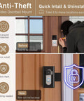 No Drill Anti Theft Video Doorbell Mount For Apartment Rentals Inward Swing Bracket Fits Video Doorbell 4/3/3 Plus/2/1 installed