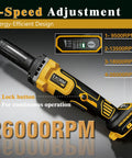 Built Like A Tank Cordless Die Grinder Packs A Brushless Motor Spinning At 26000 RPMs For Knockout Power Fits Standard 20 Volt Batteries.