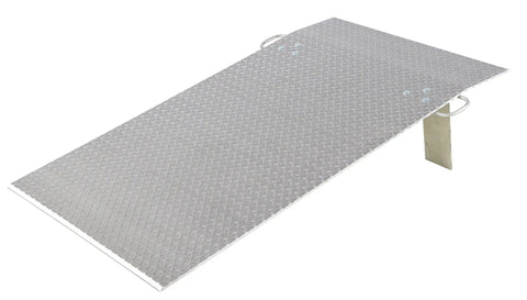 Heavy Duty Aluminum Dock Plate 36 By 60 Inches 3000 Lb Capacity Truck Loading Ramp with a rugged diamond plate surface