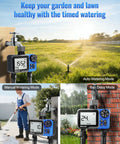 Two Zone Hose Timer With Independent Outlets Rain Delay Manual Watering And Programmable Schedule For Lawn Garden Yard