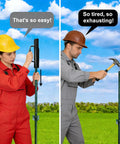 Comparison of using Beefy 24 Inch Fence Post Driver With Dual Handles versus manual hammering for fence installation.