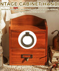 Snag This Dope Set Of Ornate Cabinet Knobs And Pulls With A Slick Bright Brass Finish For Smooth Kitchen Drawer Handles And Stylish Vanity Cup Hardware Featuring A Classic 135Mm Spread. Antique bronze ring cabinet handle on wooden dresser.