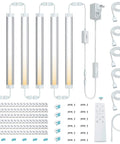 LED Under Cabinet Lighting Kit With Remote Control Dimmable And Color Temperature Adjustable From 2700K To 6500K Easy Install No Fuss