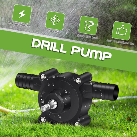 Drill Powered Fluid Transfer Pump For Water Oil Diesel Kerosene Portable Compact Water Pump Handy To Use With Drill Attachment
