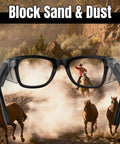 Clear Side Shield Accessory For Ray Ban Meta Wayfarer Skyler Headliner Gen 2 And Oakley Meta HSTN Smart Glasses in desert scene