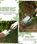 Two Pack Garden Trowel Hand Shovel Set With Soft Rubberized Non Slip Handle Aluminum Alloy Potting Shovel For Digging And Planting Comfortable Grip Lightweight Weed Tools In Yellow And Green Must Have Garden Tool Kit
