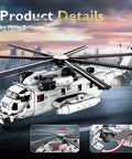 Epic Military Helicopter Building Kit For Adults 2129 Piece Aircraft Model Toys Set For Display At Home Or Office