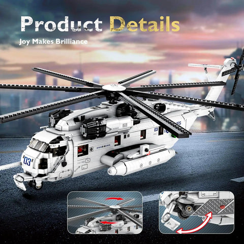 Epic Military Helicopter Building Kit For Adults 2129 Piece Aircraft Model Toys Set For Display At Home Or Office