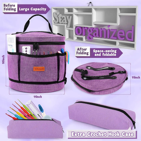 Ultimate Beginner Crochet Kit For Adults With 9 Soft-Handle Hooks, 20 Skeins Yarn, Handy Crochet Bag, Easy-To-Follow Instructions.