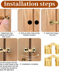 Installation steps for 8mm Hidden Brass Barrel Hinges Set For DIY Jewelry Boxes And Small Wooden Boxes, 180 Degree Concealed Cabinet Hinges In Solid Brass With Rust Resistant Gold Tone Finish, Includes 4 Hinges