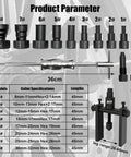 14 Piece Blind Hole Bearing Puller Kit With Internal Bearing Extractor And Slide Hammer Expandable Collets Carry Case