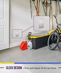 Heavy Duty Stainless Steel Blank Wall Plate 1 Gang 4.50 by 2.76 Inches installed in garage, UL Listed, durable and neat.