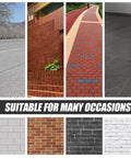Professional Grade Masonry Mortar Bags 3 Pack Featuring Heavy Duty PVC Body and Rugged Stainless Steel Tips shown in various surface applications.