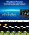All In One Weather Station With Wireless Indoor Outdoor Sensor 7.5 Inch HD VA Display Digital Thermometer Accurate Temperature