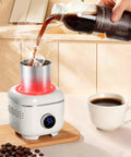 Keep Your Daily Brew Straight Fire Hot Or Perfectly Chilled With This 2 In 1 Electric Mug Warmer And Cooler Stand with LED glow.