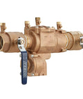 Pro Grade Lead Free Bronze Reduced Pressure Zone Assembly Featuring Slick Quarter Turn Shutoff Valves with inline serviceable design.