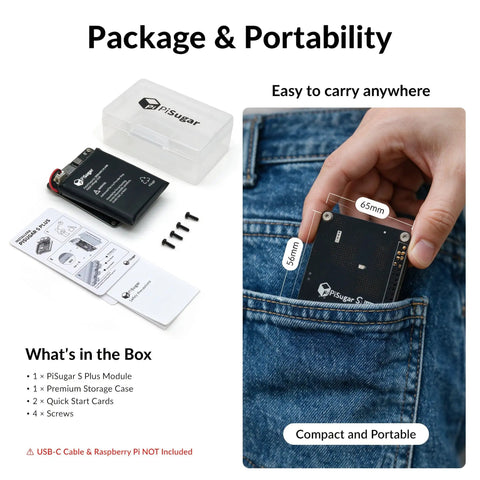 Heavy Duty 5000mAh Ups Battery For Raspberry Pi 4B And 3B Plus Keeps Your Rig Running Smooth With Solid 5V 3A Continuous Output Rechargeable Li Po Power Bank For Hackers And Project Builders in compact storage case.