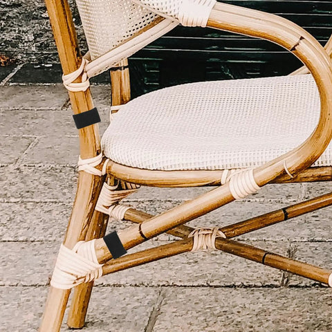 4 Pack Sectional Sofa Clips And Patio Furniture Fasteners Lightweight Wicker Rattan Couch Clamps Easy Connectors in use on bamboo chair