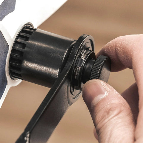Using internal bottom bracket removal tool for Tapered, Octalink and ISIS splined BBs, pro grade Shimano compatibility, close-up