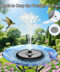 UFO Solar Fountain With Glass Panel Upgrade 2026, 5W Solar Panel Bird Bath Water Feature With LED Lights, 7 Nozzles in garden