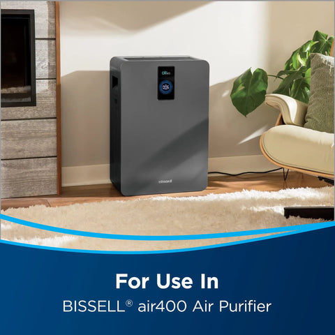 Air400 purifier in modern room setting for Air Purifier Replacement Filter Pack For Air400 With HEPA Filter And Activated Carbon