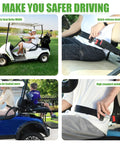 4 Pack Universal Retractable Golf Cart Seat Belts Kit Fits Yamaha Club Car EZGO Go Kart ATV UTV Front Or Rear Seats