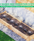 Raised Bed Drip Irrigation Kit For Flower Beds Up To 4x8 Feet DIY Garden Grid Watering System With Adjustable Drippers in use.