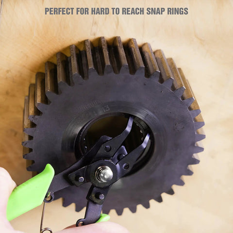4 In 1 Snap Ring Pliers Set For Internal And External Rings, Heavy Duty Industrial Grade Pro Garage Ready Automotive Tools with coated steel used on gear