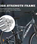 Dope 26-Inch Mountain Hybrid Bike With Steel Frame, 7-Speed Gearing, Dual Disc Brakes, Grey