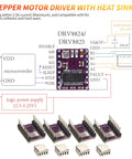 Stepper motor driver DRV8825 with heat sinks, used for CNC Shield V3 Expansion Board With GRBL Controller Support And Solid DRV8825 Stepper Drivers For Easy No Sweat 3D Printing And Engraving Upgrades Right Now.
