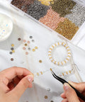 800 Pcs 6mm Flower Spacer Beads Multicolor Daisy Flower Metal Alloy Spacers for bracelet necklace and earring jewelry making kit