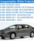 Side view of a gray Honda Civic, compatible with Plug And Play VVT Solenoid Gasket Replacement 15826RNA A01 Fits Honda Civic 2006 2015
