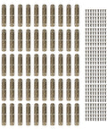 Vintage Bronze 90 Degree Folding Hinges With Screws Pack Of 50 For Tables Cabinets Doors And Furniture 65x15mm layout