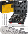 Amazon TGFTGF 13-piece tungsten carbide concrete hole saw kit with 30–110mm saws and SDS bits in a black hard case
