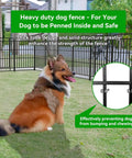 No Dig Garden Fence For Dogs 27 Feet Long 40 Inches High With 12 Metal Pipe Panels And One Door installed in yard
