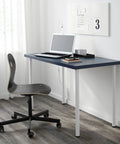 Desk with white 28 Inch Adjustable Metal Furniture Leg Set White For Coffee Tables Desks Benches And Countertops 4 Pack