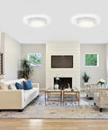 Brighten Up Your Space With A Modern 11 Inch Flush Mount Crystal LED Ceiling Light 4000K Daylight White 1980 Lumens K9 Crystal Beads