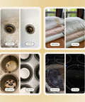 All In One Fragrance Free Home Cleaning Kit With Concentrate 33.8 Fl Oz showing before and after cleaning results on sink, pillows, pans, stove
