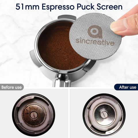 51mm Bottomless Espresso Portafilter With Three Ear Design Pro Grade Build Includes Double Cup Filter Basket And Puck Screen