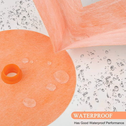Eight Piece Pro Grade Waterproof Shower Seal Kit with corner and pipe seals shown, heavy-duty rubber and polyethylene membrane.