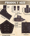 Epic Medieval Renaissance Sword Belt Set with Leather Bracers Pirate Costume Accessories sizes and details