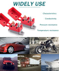 Two Pack 30A DC Circuit Breaker With Auto Reset For 12V And 24V Systems, Thermal Overcurrent Protection, Rugged Auto Reset Design, Easy Install With 10 32 Terminal Block, Perfect For Auto Marine RV Wiring And Power Circuits. Two red auto-reset circuit breakers with terminal screws for automotive and marine wiring.