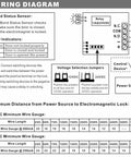 Wiring diagram for 600 Lbs Magnetic Door Lock With Fail Safe Electric Access Control For Single Door Dual Voltage