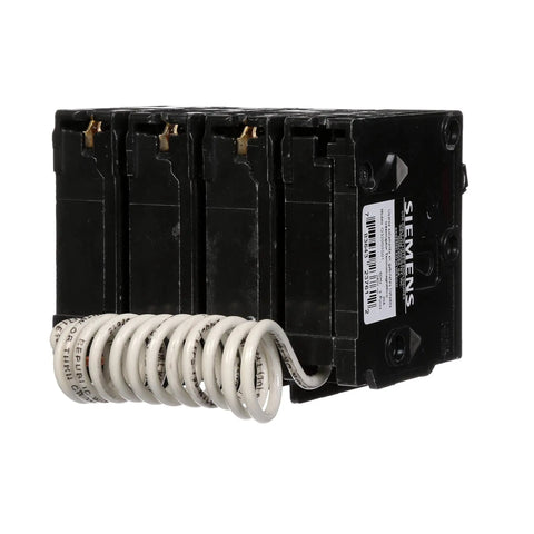 Q32000S01 20 Amp Three Pole 120 240 Volt Circuit Breaker With External Shunt Trip UL Listed Type MPT front view
