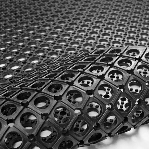 Heavy Duty Rubber Door Mat 36 By 24 Inches Grippy Non Slip Drainage Floor Mat For Entryway Kitchen Bar Indoor Outdoor Wet Areas