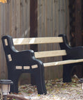 DIY Bench Ends Kit For Outdoor And Patio Benches, Build Your Own Bench With Standard 2x4s, Hardware Not Included, Black Finish in use.