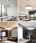 Ceiling Fan with Light 42 Inch Wireless Control Illuminated Fan for Living in modern dining and bedroom settings.
