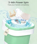 No Sweat Compact Laundry Setup With Smart Blue Light Wash And Turbo Spin Basket For Spotless Baby Clothes Intimates Socks Gray Portable Washing Machine 20 Liter Mini Washer with spinning laundry.